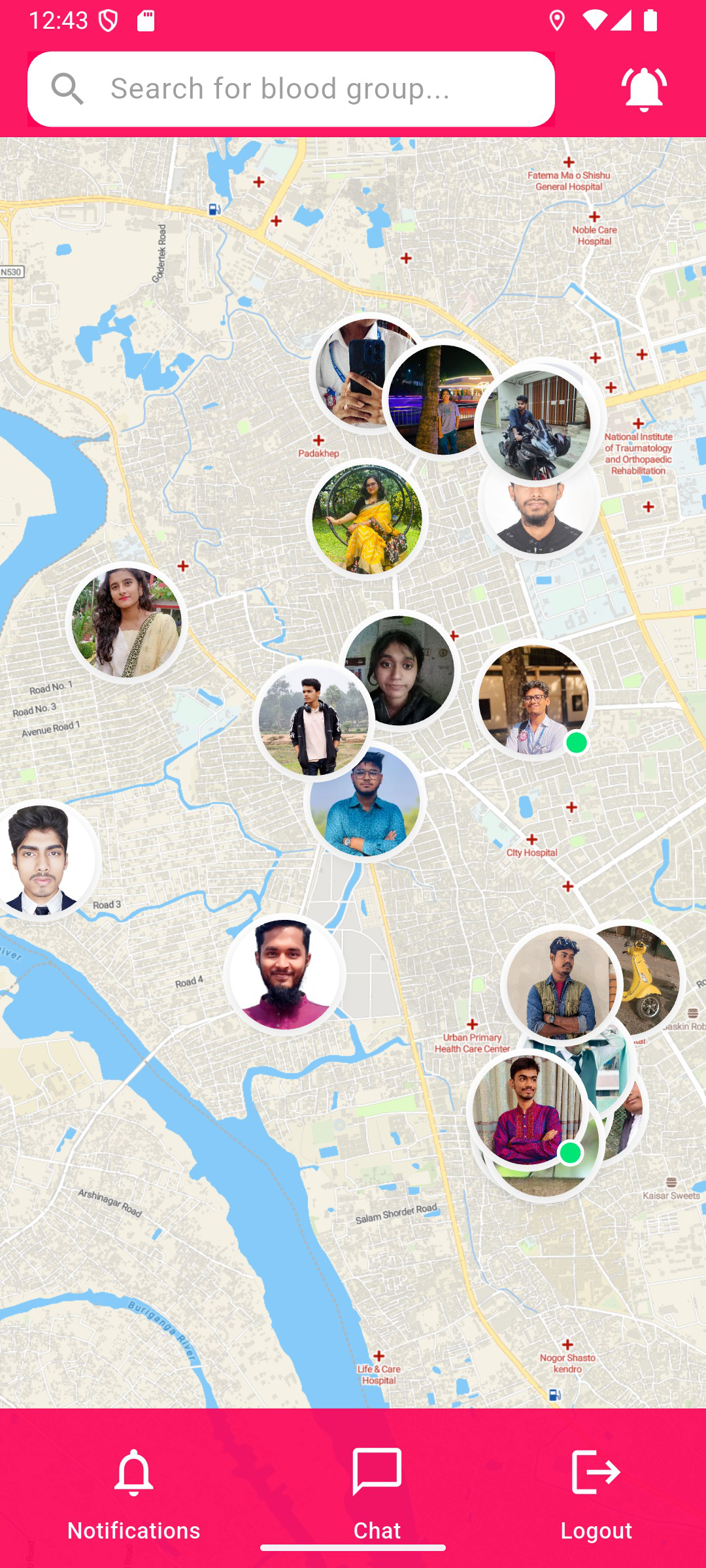 Craftly Help Blood Donor Map